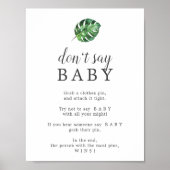 Wild Tropisch Palm Zeg niet dat het Baby-spelletje Poster (Voorkant)