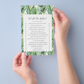 Wild Tropisch Palm Zou Ze Liever Spel Flyer (Hand)