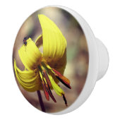 Wild Trout Lily Flower and Insect Friend Keramische Knop (Rechts)
