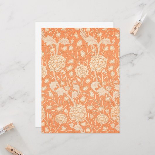 Wild Tulip Pattern (door William Morris) Kaart (Voorkant / Achterkant in situ)