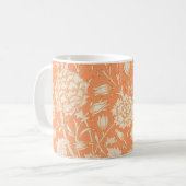 Wild Tulip William Morris Floral Tangerine Koffiemok (Voorkant links)