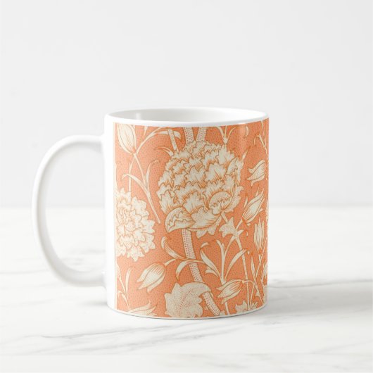 Wild Tulip William Morris Floral Tangerine Koffiemok (Links)