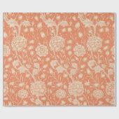 Wild Tulips Peach Background William Morris Cadeaupapier (Vlak)