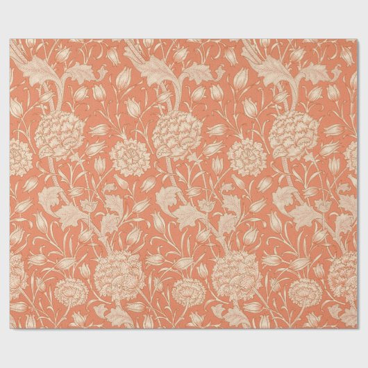 Wild Tulips Peach Background William Morris Cadeaupapier (Vlak)