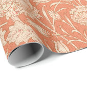 Wild Tulips Peach Background William Morris Cadeaupapier (Rol Hoek)