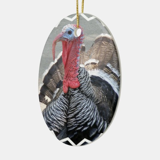 Wild Turkey Afbeelding Ornament (Links)