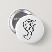 Wild Turkey Bird in Black and White Ronde Button 5,7 Cm (Voorkant /achterkant)