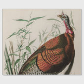 Wild Turkey Birds of America Audubon Print Cadeaupapier (Vlak)