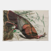Wild Turkey Birds of America Audubon Print Theedoek (Horizontaal)