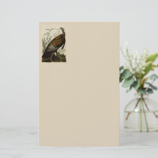 Wild Turkey door John Audubon Briefpapier (Staand voorkant)