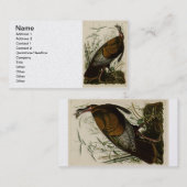 Wild Turkey door John Audubon Visitekaartje (Voorkant / Achterkant)