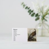 Wild Turkey door John Audubon Visitekaartje (Staand voorkant)