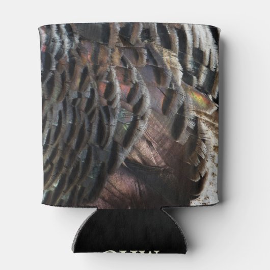 Wild Turkey Feathers I Abstract Natuur Design Blikjeskoeler (Achterkant)