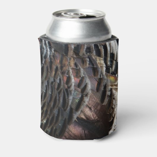 Wild Turkey Feathers I Abstract Natuur Design Blikjeskoeler (Blikje Achterkant)