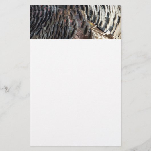 Wild Turkey Feathers I Abstract Natuur Design Briefpapier (Voorkant)