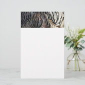 Wild Turkey Feathers I Abstract Natuur Design Briefpapier (Staand voorkant)