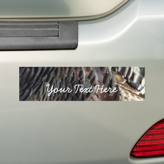 Wild Turkey Feathers I Abstract Natuur Design Bumpersticker (Op auto)