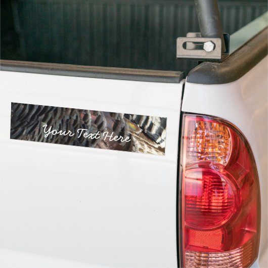 Wild Turkey Feathers I Abstract Natuur Design Bumpersticker (Op Truck)