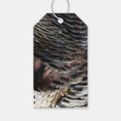 Wild Turkey Feathers I Abstract Natuur Design Cadeaulabel (Voorkant)