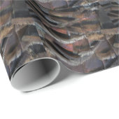 Wild Turkey Feathers I Abstract Natuur Design Cadeaupapier (Rol Hoek)