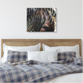 Wild Turkey Feathers I Abstract Natuur Design Canvas Afdruk (Insitu (Slaapkamer))