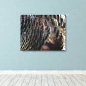 Wild Turkey Feathers I Abstract Natuur Design Canvas Afdruk (Insitu (Houten vloer))