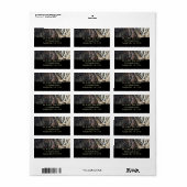 Wild Turkey Feathers I Abstract Natuur Design Etiket (Full Sheet)