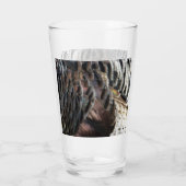 Wild Turkey Feathers I Abstract Natuur Design Glas (Achterkant)