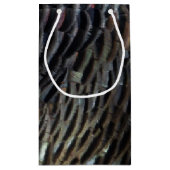 Wild Turkey Feathers I Abstract Natuur Design Klein Cadeauzakje (Achterkant)