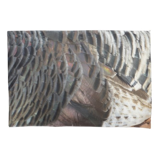 Wild Turkey Feathers I Abstract Natuur Design Kussensloop (Voorkant)