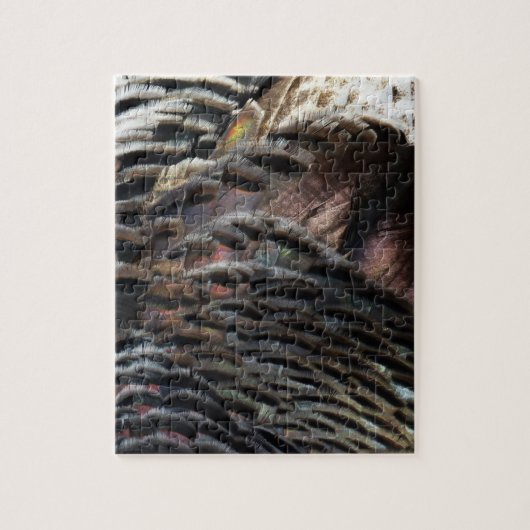 Wild Turkey Feathers I Abstract Natuur Design Legpuzzel (Verticaal)
