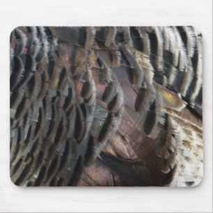 Wild Turkey Feathers I Abstract Natuur Design Muismat