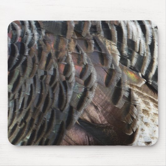 Wild Turkey Feathers I Abstract Natuur Design Muismat (Voorkant)