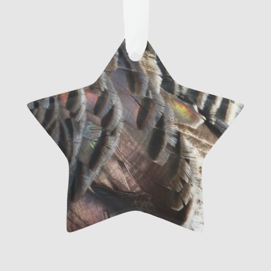 Wild Turkey Feathers I Abstract Natuur Design Ornament (voorkant)