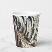 Wild Turkey Feathers I Abstract Natuur Design Papieren Bekers (Achterkant)