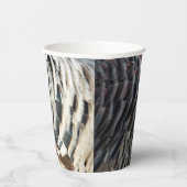 Wild Turkey Feathers I Abstract Natuur Design Papieren Bekers (Rechts)