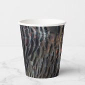Wild Turkey Feathers I Abstract Natuur Design Papieren Bekers (Voorkant)