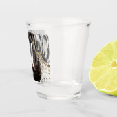 Wild Turkey Feathers I Abstract Natuur Design Shot Glas (Rechts)