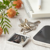 Wild Turkey Feathers I Abstract Natuur Design Sleutelhanger (Zijkant)