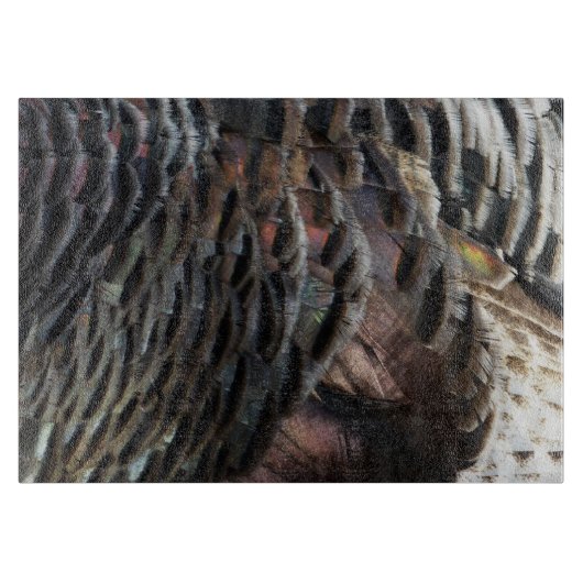 Wild Turkey Feathers I Abstract Natuur Design Snijplank (Voorkant)