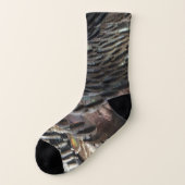 Wild Turkey Feathers I Abstract Natuur Design Sokken (Links - buitenkant)