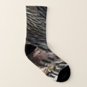 Wild Turkey Feathers I Abstract Natuur Design Sokken (Links binnenkant)