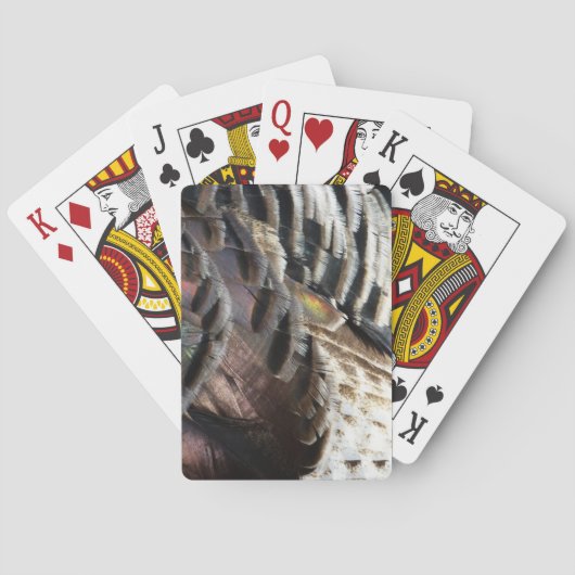 Wild Turkey Feathers I Abstract Natuur Design Speelkaarten (Achterkant)