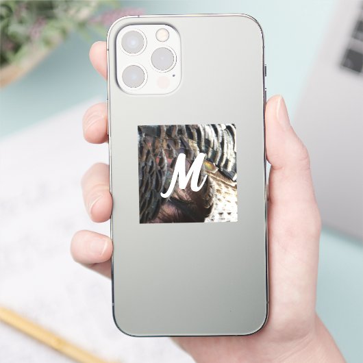 Wild Turkey Feathers I Abstract Natuur Design Sticker (Telefoon)