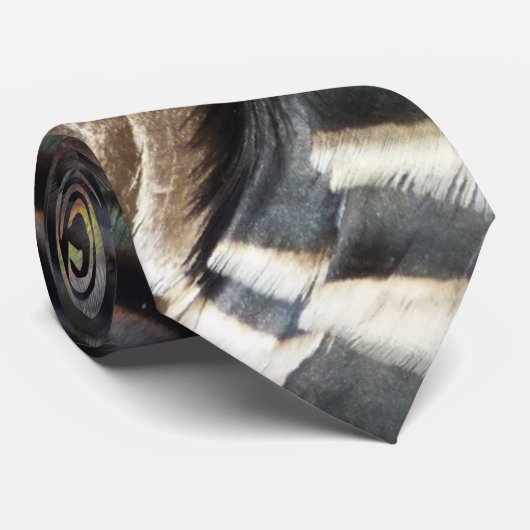 Wild Turkey Feathers I Abstract Natuur Design Stropdas (Opgerold)