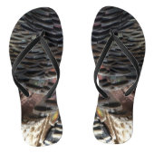 Wild Turkey Feathers I Abstract Natuur Design Teenslippers (Voetbed)