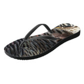 Wild Turkey Feathers I Abstract Natuur Design Teenslippers (Schuin)