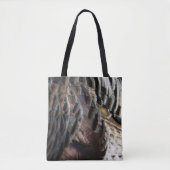Wild Turkey Feathers I Abstract Natuur Design Tote Bag (Voorkant)
