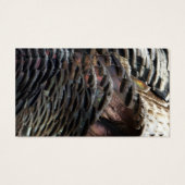 Wild Turkey Feathers I Abstract Natuur Design Visitekaartje (Achterkant)