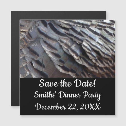 Wild Turkey Feathers II Abstract Natuur Design (Voorkant / Achterkant)